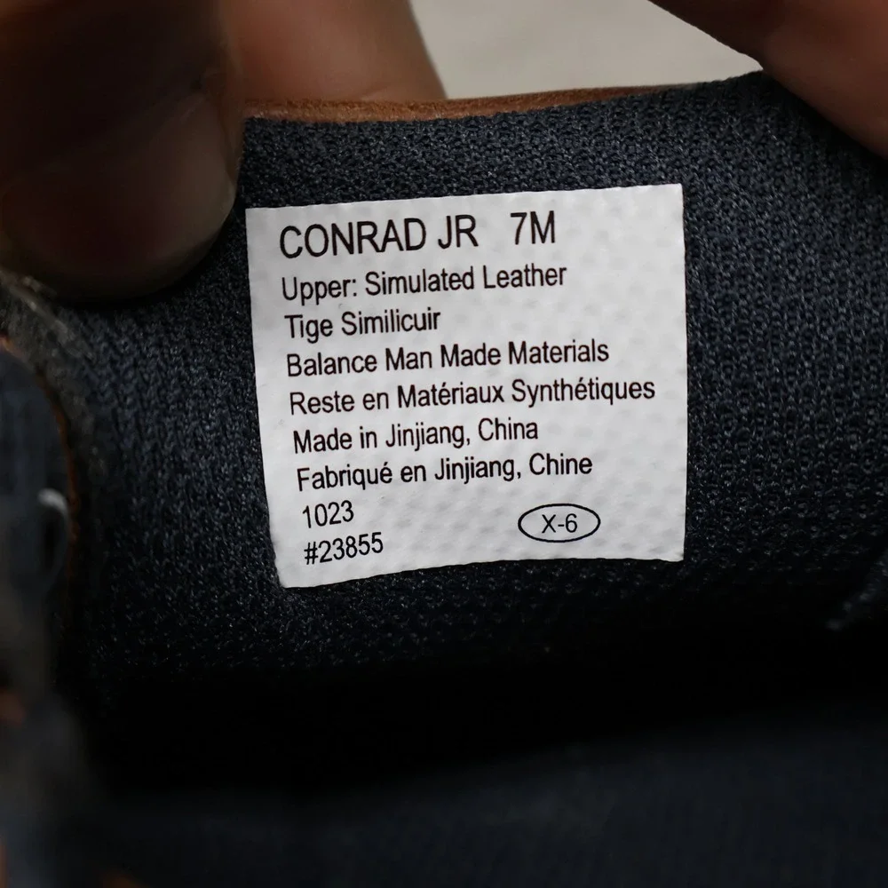Deer Stags Big Boys 7M Oxford Sneakers‎ Brwn Faux Leather Casual Walk Conrad JR